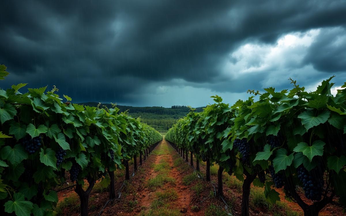 Les effets néfastes de la pluie sur les raisins et la qualité du vin